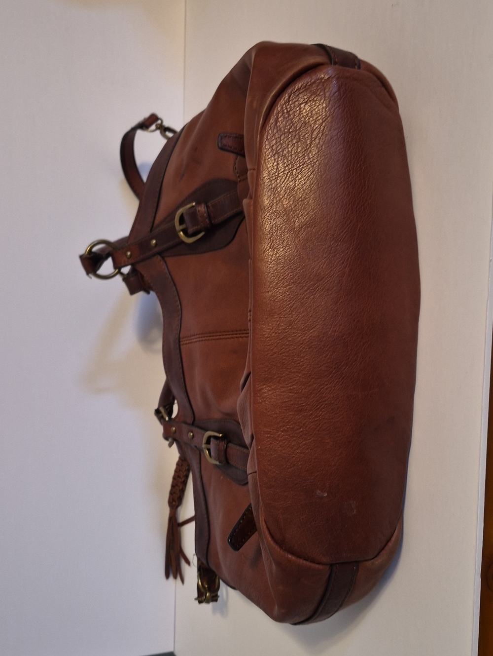 Lucky Brand Brown Leather Shoulder Bag Plus Crossbody Strap - Picture 8 of 8